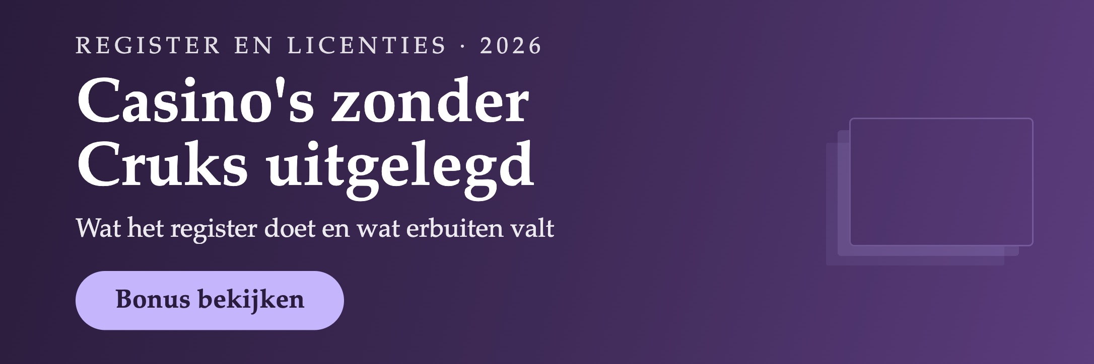 Casino's zonder Cruks uitgelegd 2026